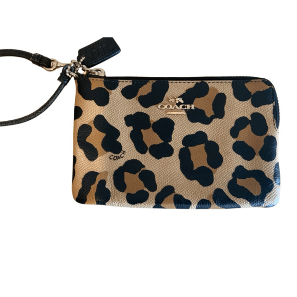 Coach Leopard Print Wristlet - Picture 2 of 10